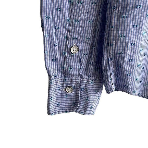 BROOKS BROTHERS Long Sleeve Button Front Shirt Blouse Blue 4 - Picture 4 of 8